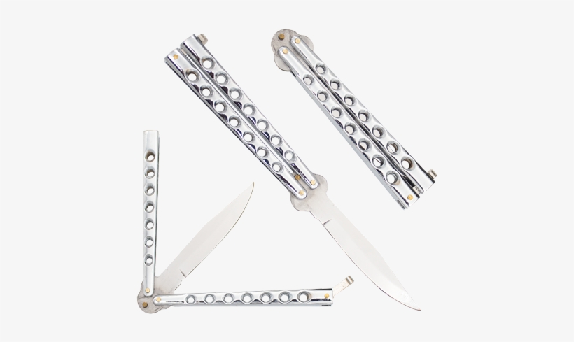 Butterfly Knife Silver 131sl - Drop Point, transparent png