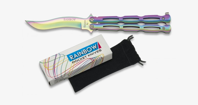 Butterfly Knives - Navaja Albainox Rainbow Mod1, transparent png