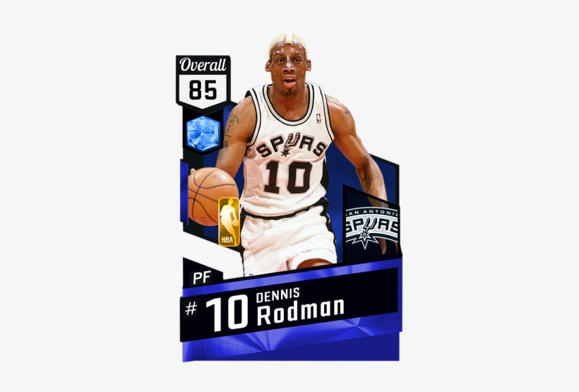 '89 Dennis Rodman Sapphire Card - San Antonio Spurs 2-sided Appliqueee Banner Flag By, transparent png