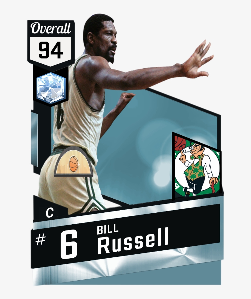 Bill Russell, Dikembe Mutombo, Dennis Rodman, Hakeem - Nba 2k18 Stephen Curry Rating, transparent png