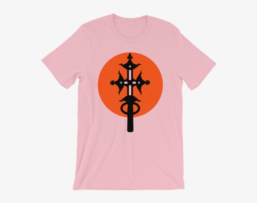 Black Cross Red Orange Circle Unisex T-shirt Ethiopian - Unisex Short Sleeve T-shirt With The Egyptian Scarab, transparent png