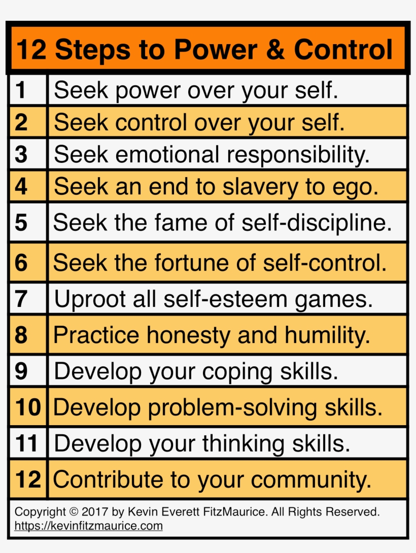 12 Steps To Power & Control - 4 En 5 Mei, transparent png