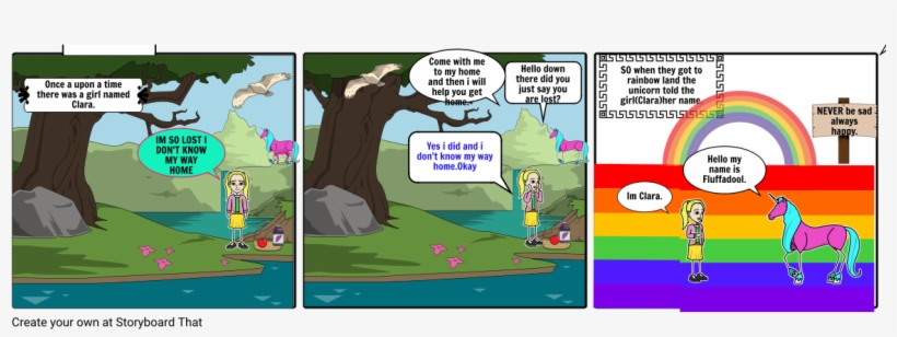 The Pink Fluffy Unicorn - Storyboard, transparent png