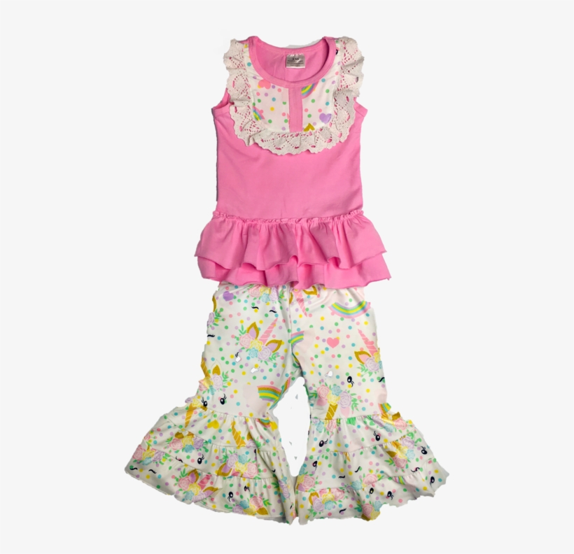 Pink Unicorn Capri Set - Patchwork, transparent png