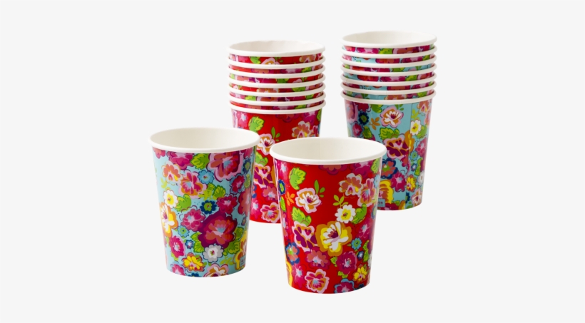 Rose Paper Cups Assorted Set8 - Tableware, transparent png