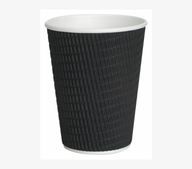 Ripple Cup, Paper, 360ml, 12oz, Black - Coffee Cup, transparent png