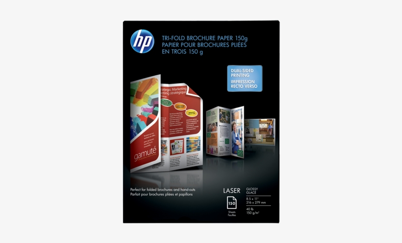 Hp Laser Glossy Tri Fold Brochure Paper 150 Gsm 150 - Hp Matte Presentation Paper, transparent png