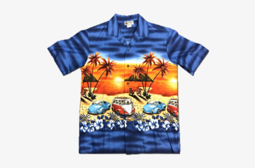 171218 Hawaiian Shirt - 501-465 Rust Aloha Shirt Tropical Palm Trees Sun Set, transparent png