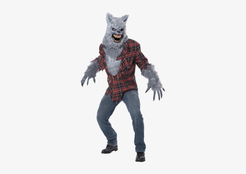 Grey Lycan Werewolf Costume With Mask - Lycan Costume, transparent png