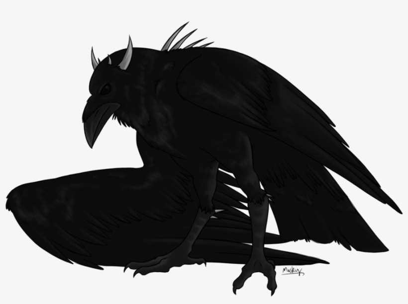 Drawn Raven Demonic - Portable Network Graphics, transparent png