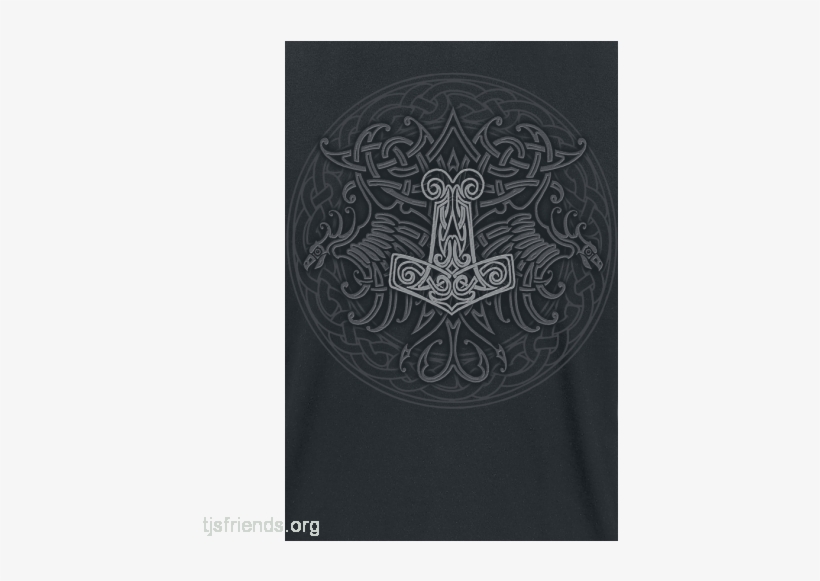 Celtic Viking Shield Camiseta Negro Liso 100% Algodón - Men Celtic Viking Shield T-shirt, transparent png