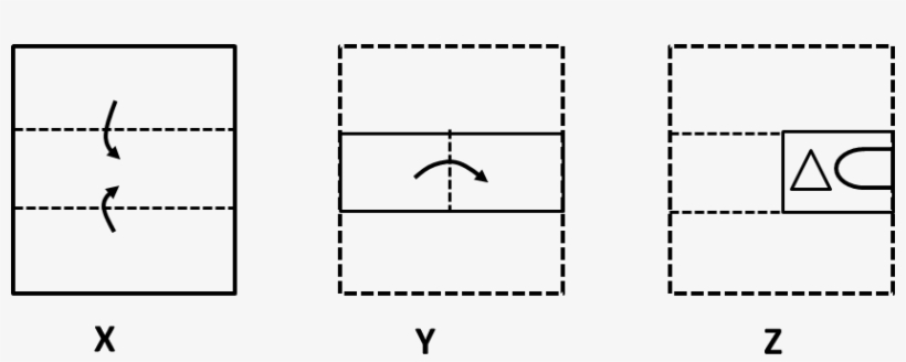 A Folded Paper With Cutting Shapes In It Triangle Within - Diagram, transparent png
