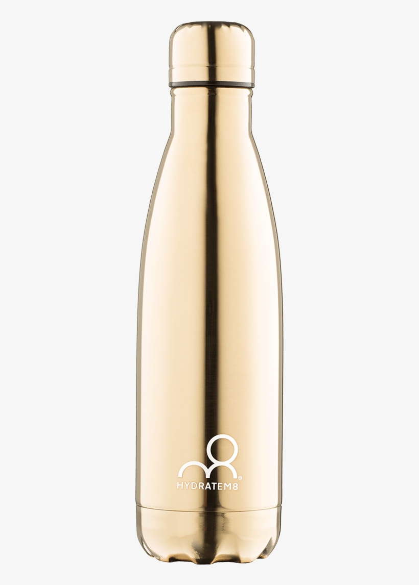 Gold Insulated Water Bottle 500ml - Water Bottle, transparent png