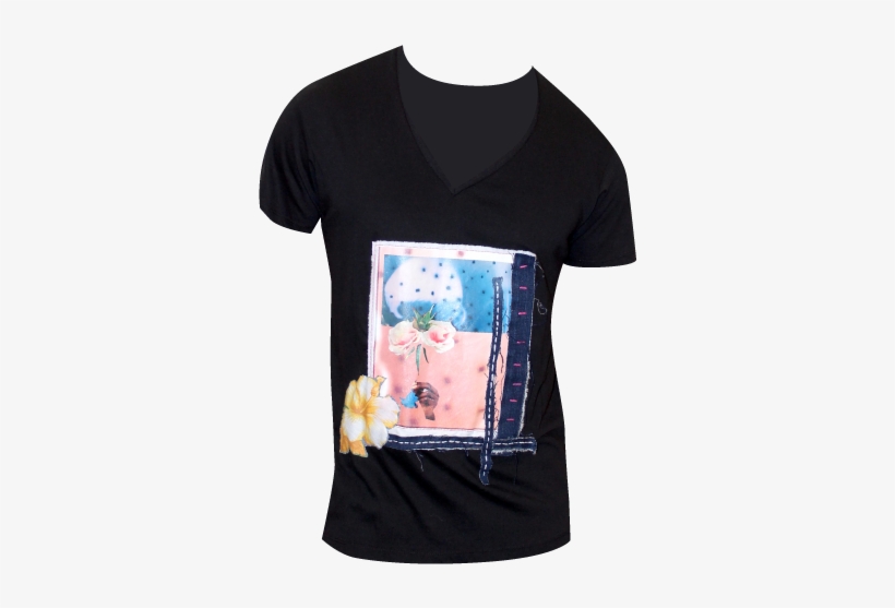 Pretty Disturbia V Neck Hawaiian Print Punk Grunge - Girl, transparent png