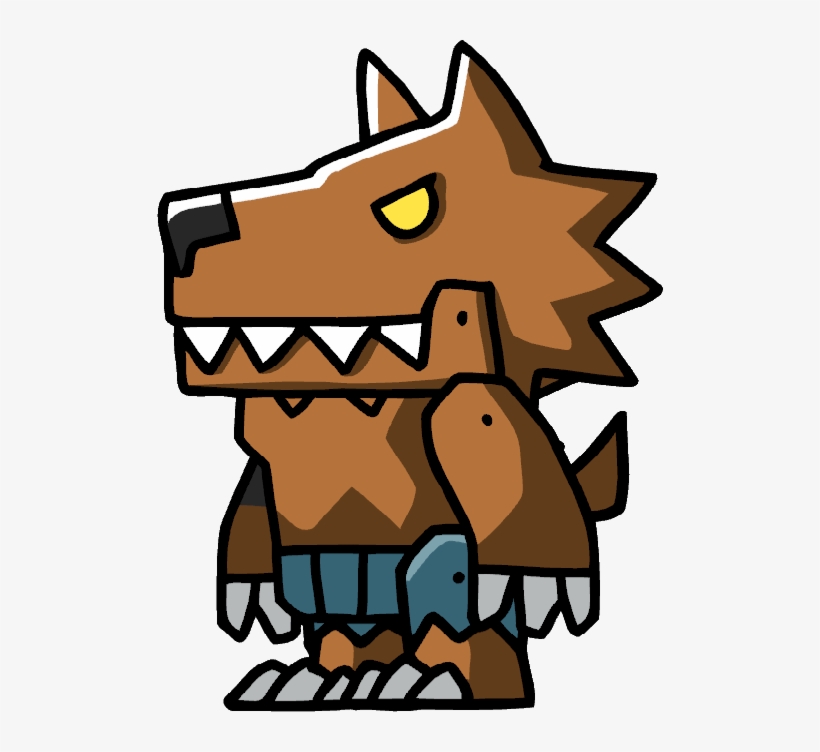 Werewolf - Scribblenauts Wolf, transparent png