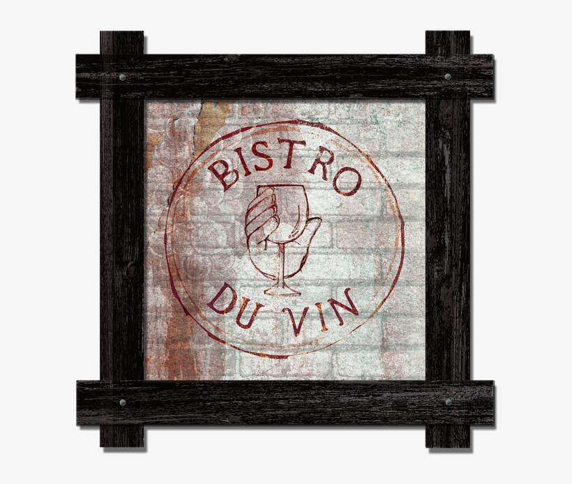 Bistro Du Vin Vintage Brick Sign - Vin De France, transparent png