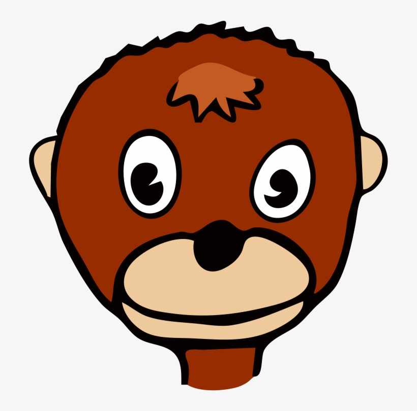 How To Set Use Cartoon Monkey Face Svg Vector, transparent png