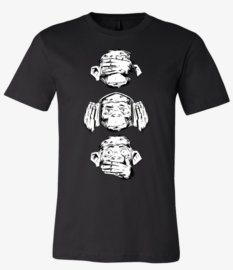 Three Wise Monkeys Design Monkey Face Tshirt - Green T Shirt, transparent png