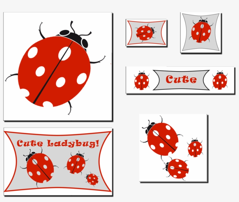 Ladybug - Party Decor - 6 Pack - Ladybug Lady Bug Novelty 9" Flying Disc, transparent png