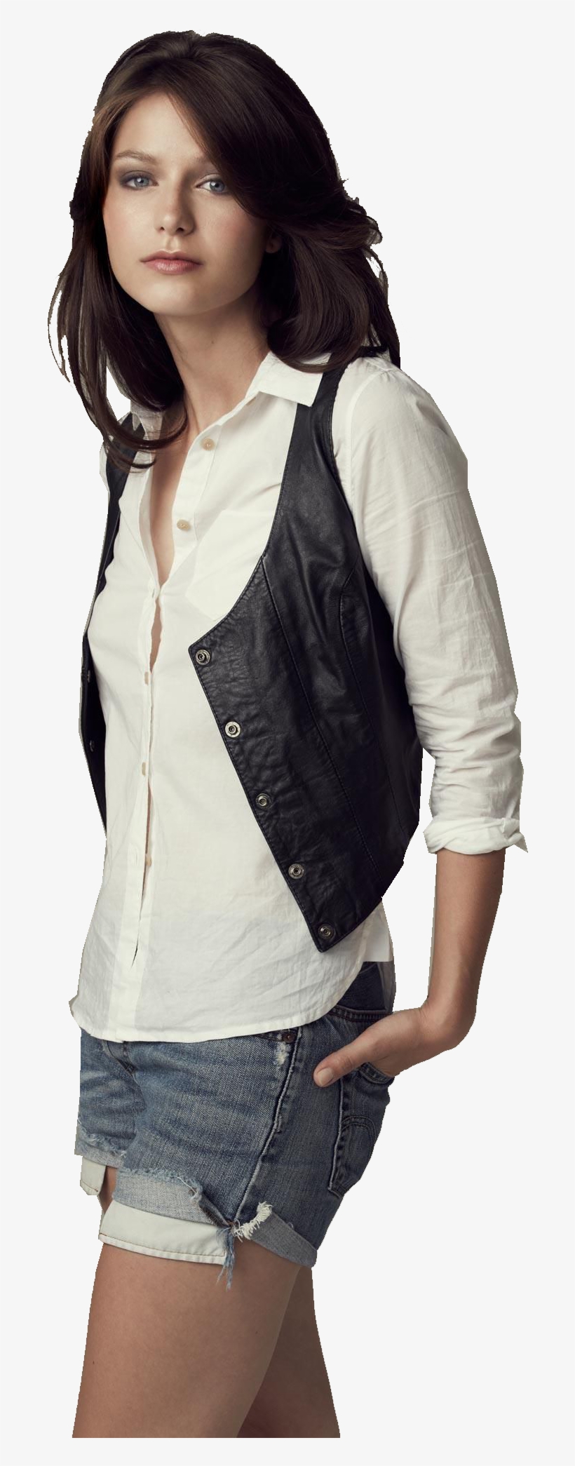 Melissa Benoist Png Pic - Melissa Benoist In Shorts, transparent png