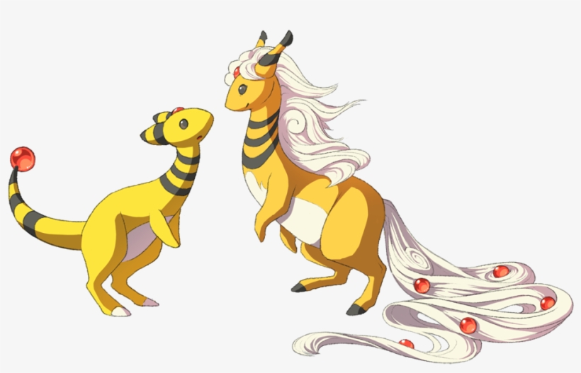 Super Hair Mega Ampharos By Mewitti-d6hjyyg - Ampharos And Mega Ampharos, transparent png