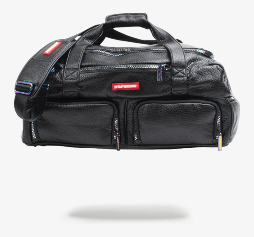 Sprayground Black Leather Iridescent, transparent png