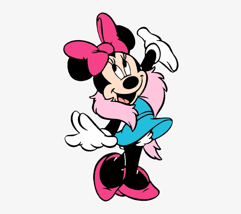 Minnie The Movie Star Wearing Feather Boa - Minnie Mouse, transparent png