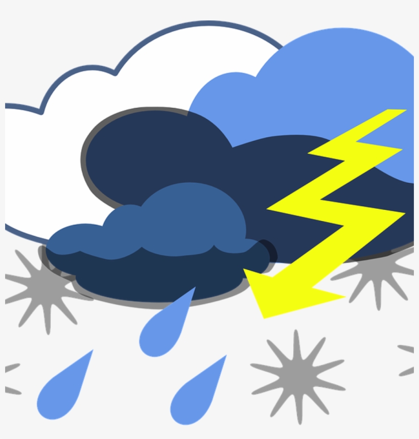 Storm Clipart Lightning Thunder Free Vector Graphic - Storm Clipart, transparent png
