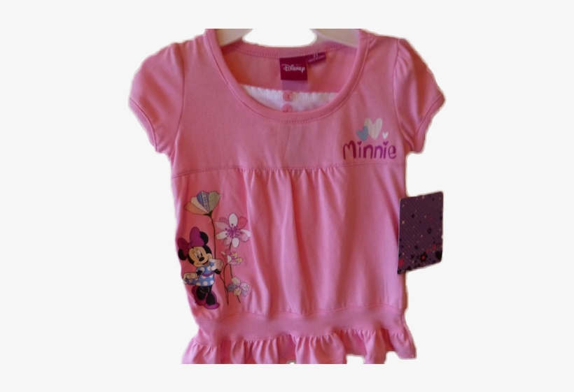 Disney Pink Minnie Mouse Dress - Blouse, transparent png