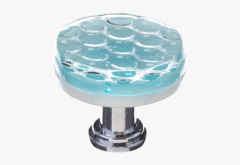 Honeycomb Light Aqua Round Knob - Sietto Texture Mushroom Knob Finish: Satin Nickel, transparent png