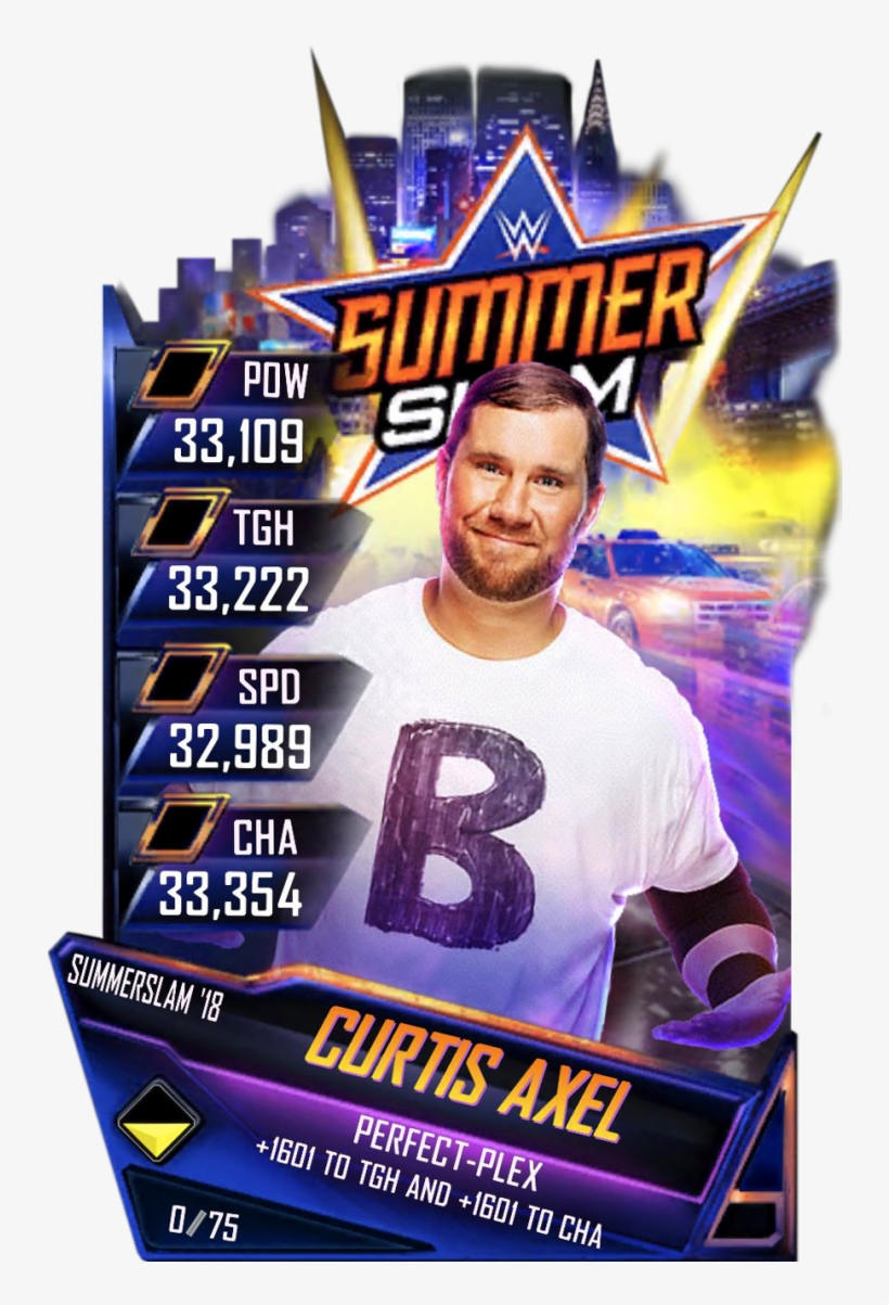 Curtisaxel - Common Curtisaxel - Uncommon - Wwe Supercard Summerslam 18, transparent png
