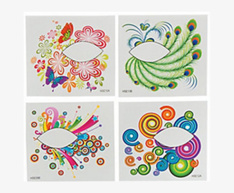 Temporary Eye Tattoo Assortment - Eye Shadow, transparent png