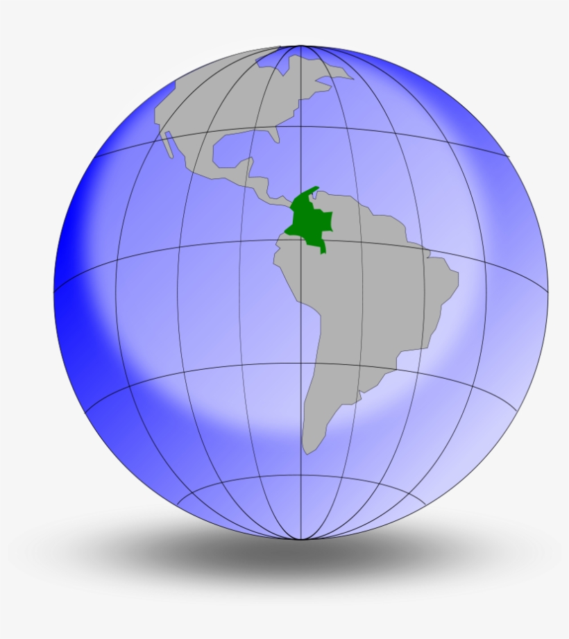 How To Set Use Colombia En El Globo Icon Png - Colombia On The Globe, transparent png