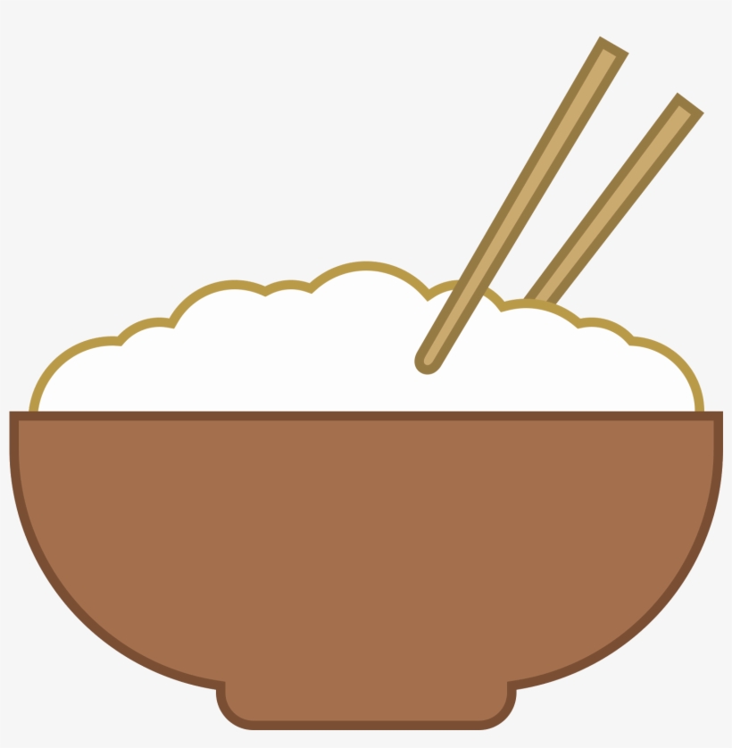 It's A Logo Of Rice Bowl Reduced To An Image Of A - Bowl Of Rice Vector Png, transparent png