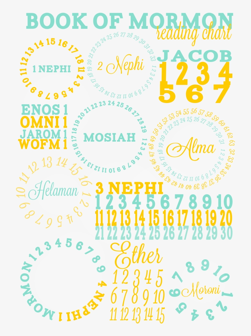 Book Of Mormon Reading Chart - Book Of Mormon Reading Chart Young Womens, transparent png