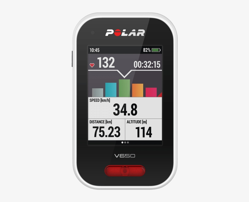 Polar Cycling Computers With Heart Rate Polar V650 - Polar V650 Gps Bike Computer, transparent png