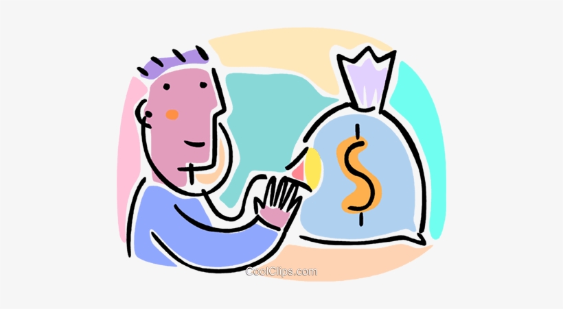 Man With A Stethoscope And Bag Of Money Royalty Free, transparent png