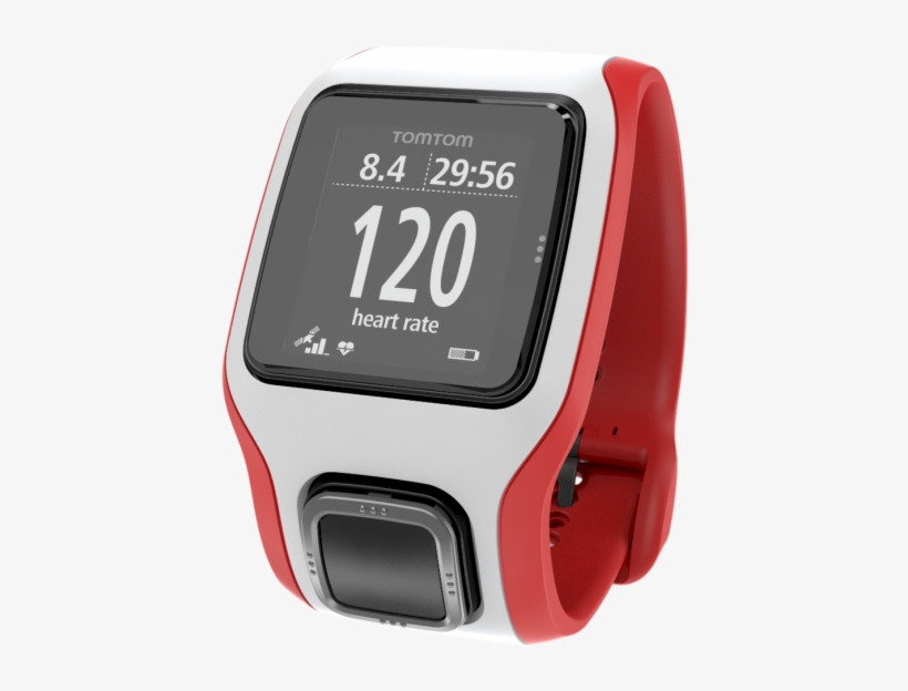 Tomtom Heart Rate Monitor - Tomtom Multi-sport Cardio Gps Watch (red/white), transparent png
