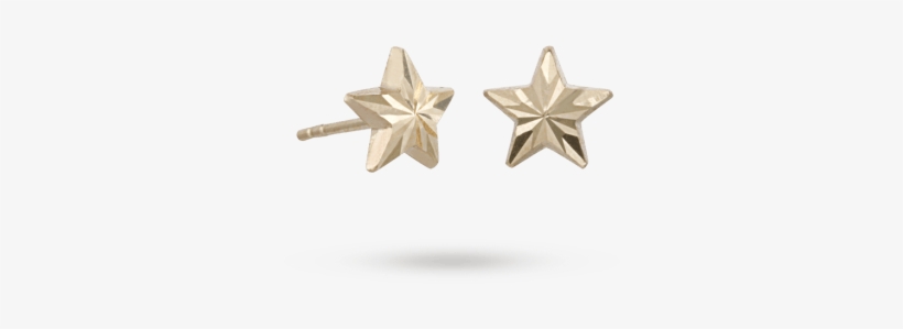 9ct Yellow Gold Star Stud Earrings - Dyrberg/kern, transparent png
