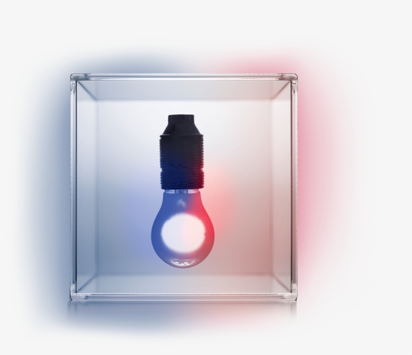 Lightbulb Inside Glass Box - Glass, transparent png