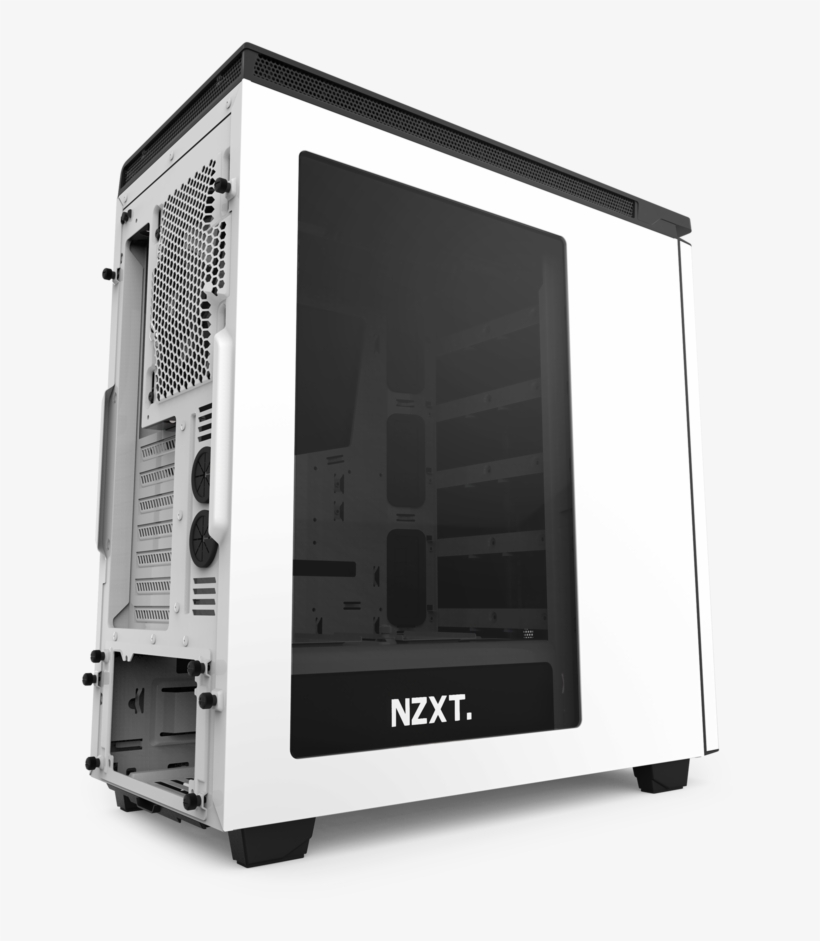 Nzxt H440 White Mid Tower Computer Case - Nzxt Ca H442w W1, transparent png