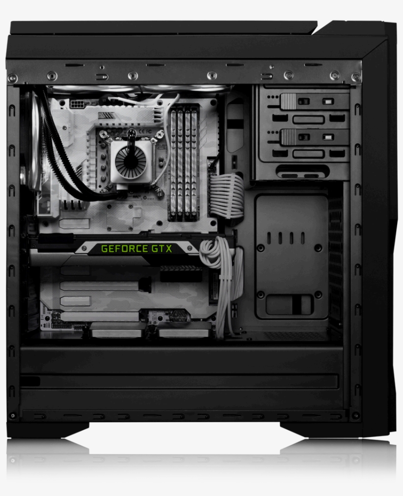 100% Visibility Side Window Perfectly Reveals System - Deepcool Dukase V2 Atx Mid Tower Case, transparent png