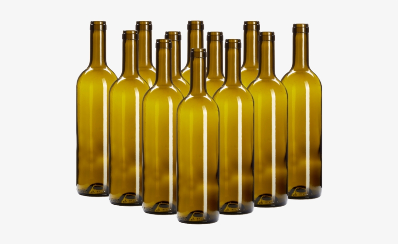 Wine Bottles Green Box Of 12 -750ml Glass Including - Wine, transparent png