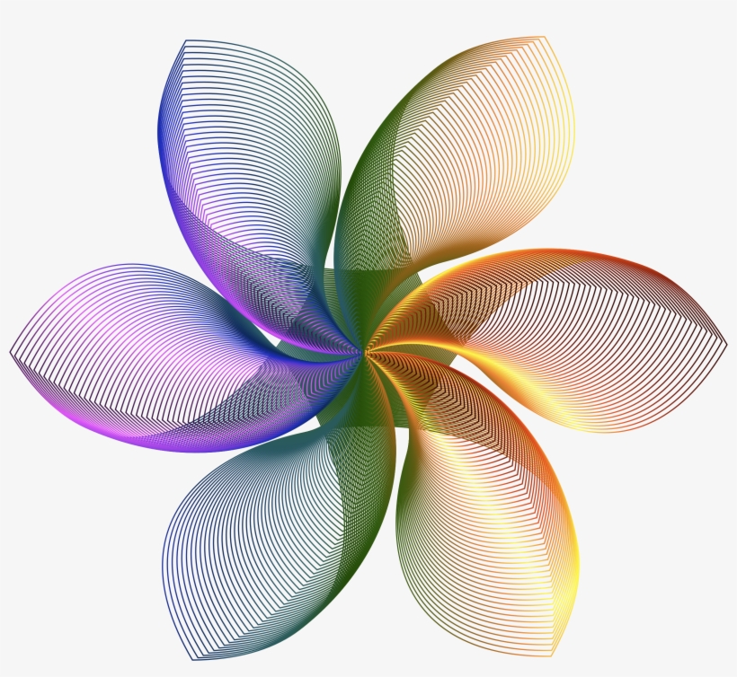 This Free Icons Png Design Of Prismatic Hexagonal Flower, transparent png