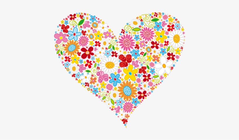Heart Clipart Heart & Flower Designs Heart Of Flowers - Heart Of Flowers Clip Art, transparent png