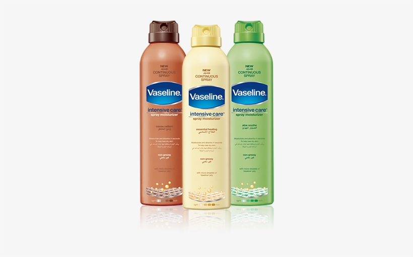 Start Repairing In Seconds - Vaseline Intensive Care Cocoa Radiant Spray Moisturiser, transparent png