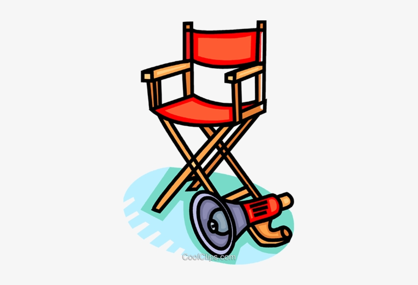 Director's Chair And Megaphone Royalty Free Vector - Sedia Da Regista Clipart, transparent png