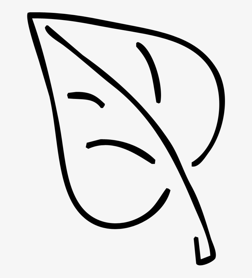 Leaf - Line Art, transparent png