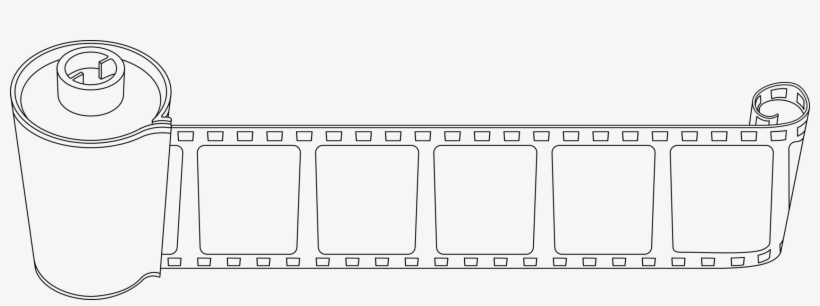 Photographic Film Computer Icons Black And White Negative - Roll Of Film Drawing, transparent png
