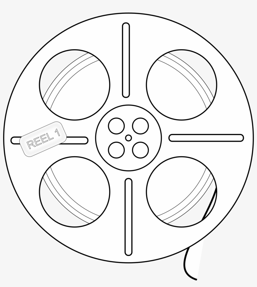 Movie Reel Clipart - White Film Reel, transparent png
